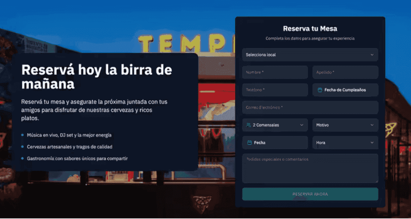 Plataforma de reservas sin comisión